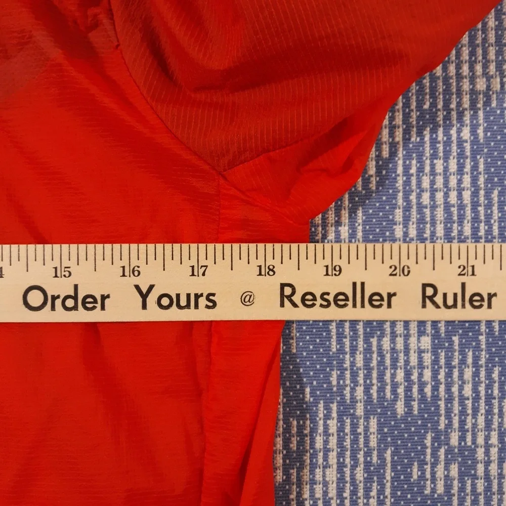 Nike Running Jacket Womens Small Full Zip Athletic Nylon Hooded Orange Jogger